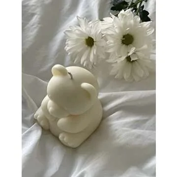 Teddy Bear Candle Valentine's Day decorations, Aesthetic, cute birthday gift for her, Aesthetic Stuff For Bedroom Decor, Decorative Candle for Cute Room Decor Aesthetic, Cute Valentines day gifts