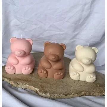Teddy Bear Candle Valentine's Day decorations, Aesthetic, cute birthday gift for her, Aesthetic Stuff For Bedroom Decor, Decorative Candle for Cute Room Decor Aesthetic, Cute Valentines day gifts