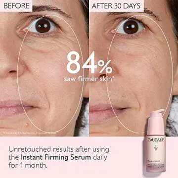 Caudalie Resveratrol-Lift Instant Firming Serum: Oil-Free Anti-Aging Serum with Resveratrol, Hyaluronic Acid & Vegan Collagen Alternative (Set)