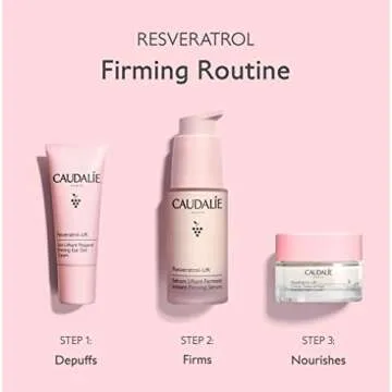 Caudalie Resveratrol-Lift Instant Firming Serum: Oil-Free Anti-Aging Serum with Resveratrol, Hyaluronic Acid & Vegan Collagen Alternative (Set)