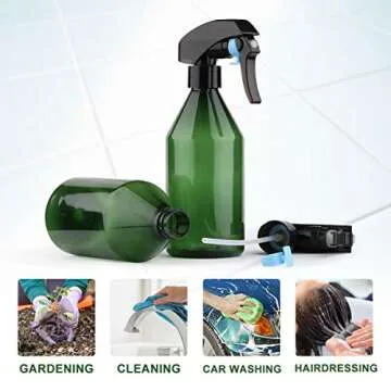 Yebeauty Spray Bottle for Plants, Plant Mister Spray Bottle Plastic Misting Watering Sprayer Trigger Fine Mist Spray Bottles for Plant Gardening Cleaning Solutions, 10oz Green