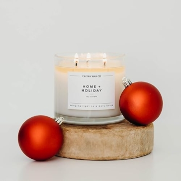 Calyan Wax 3 Wick Soy Candle for Home & Holiday