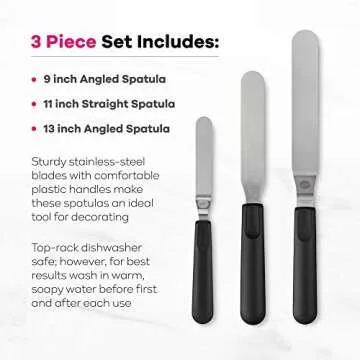 Wilton Class Cake Decorating Icing Spatula Set - 3 Pieces for all Occasions