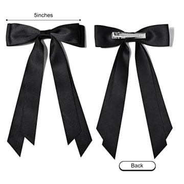 Silky Satin Hair Bows for Women Girls Stylish Ponytail Accessories