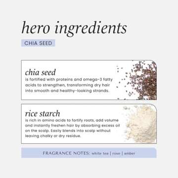 HASK Chia Seed Volumizing Dry Shampoo Kits for all hair types, aluminum free, no sulfates, parabens, phthalates, gluten or artificial colors (6.5oz-Qty2)