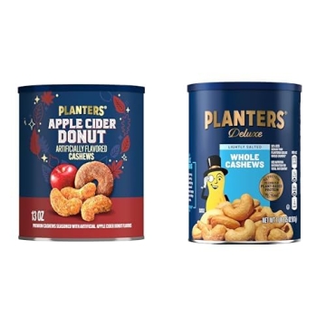 Gourmet PLANTERS Apple Cider Donut & Deluxe Lightly Salted Cashews Snack Pack