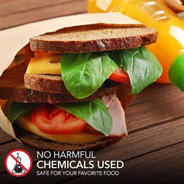 Kraft Sandwich Bags 200 Pack Biodegradable & Customizable