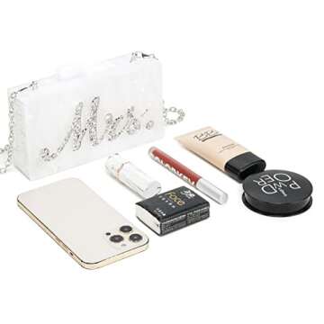 MRS Clutch Purse - Elegant Acrylic Evening Handbag