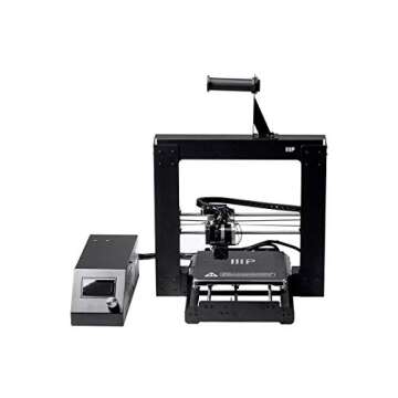 Monoprice-113860 Maker Select 3D Printer v2 With Large Heated (200 x 200 x180 mm) Build Plate + Free Sample PLA Filament And MicroSD Card Preloaded With Printable 3D Models, Black