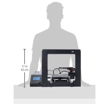 Monoprice-113860 Maker Select 3D Printer v2 With Large Heated (200 x 200 x180 mm) Build Plate + Free Sample PLA Filament And MicroSD Card Preloaded With Printable 3D Models, Black
