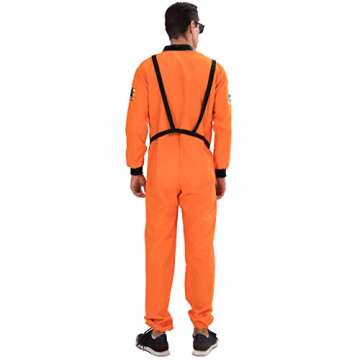 EraSpooky Astronaut Costume Men Halloween Spaceman Suit Adults Pilot