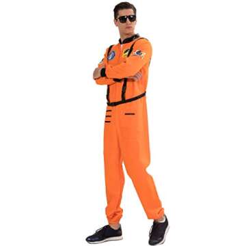 EraSpooky Astronaut Costume Men Halloween Spaceman Suit Adults Pilot