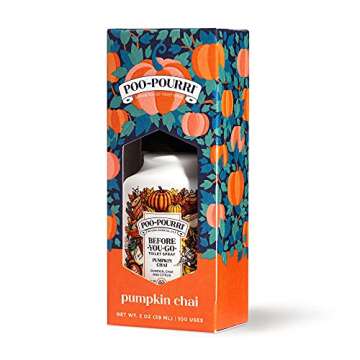 Poo-Pourri Before You Go Toilet Spray Pumpkin Chai 2 Ounce, 2 Pack