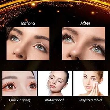 Natural Magnetic Eyelashes with Eyeliner,3 Pairs Natural Look False Lashes Kit,3D Short Eyelash Set with Reusable Waterproof Magnetic Liner Kit