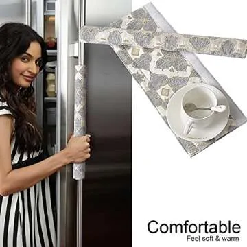 Stylish OUGAR8 Kitchen Handle Covers - Clean & Decorate Conveniently