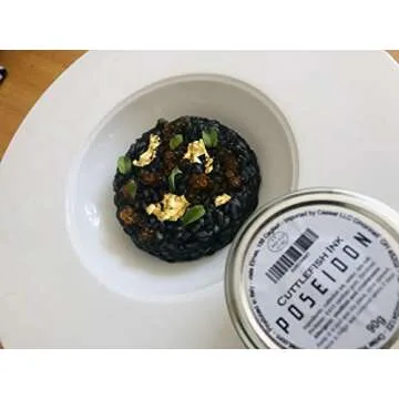 Poseidon Cuttlefish Squid Ink, Tinta Calamar, Nero di seppia, 90g / 3.2 oz ea jar from Sardinia Italy