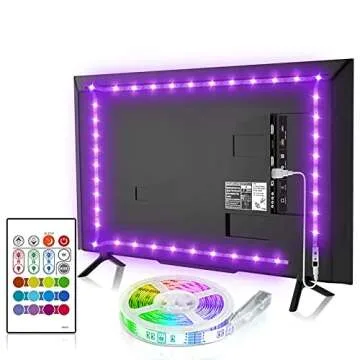 BASON LIGHTING TV Backlight, 9.8ft TV Light Strip for 32-58 inch TV/Monitor Backlight, SMD 5050 USB ...