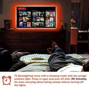 BASON LIGHTING TV Backlight, 9.8ft TV Light Strip for 32-58 inch TV/Monitor Backlight, SMD 5050 USB LED Light Strip with Remote, RGB 4096 DIY Colors TV LED for Gaming Lights, Ambient Lighting Kit.