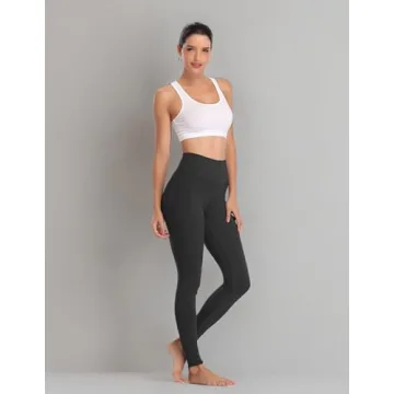 Colorfulkoala Women's Buttery Soft High Waisted Yoga Pants Full-Length Leggings (L, Black)