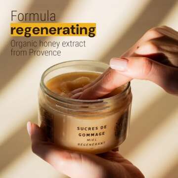 Panier des Sens Honey Sugar Body Scrub with Shea Butter - Exfoliating Body scrub for Men & Women - Made in France & 99% natural - 300g