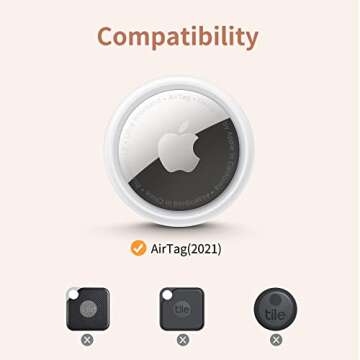 UNBREAKcable Apple AirTag Holder - 4 Pack [Fit Tightly Design] [Easy to Install] [Hold Air Tag Secur...