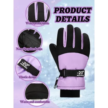 Kids Waterproof Winter Gloves for Outdoor Fun and Warmth