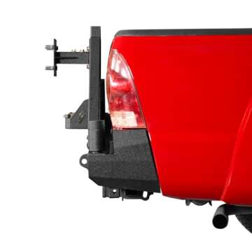 Hooke Road Tacoma Rear Bumper w/Swing Out Spare Tire Carrier, Offroad Steel Back Bumper w/5.3-Gallon Jerry Can Holder Mount for Toyota Tacoma 2nd 2005-2015 Pickup Trucks