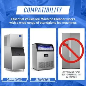 Essential Values 2-Pack Ice Machine Cleaner and Descaler 16 fl oz, Nickel Safe Descaler | Ice Maker Cleaner Compatible with All Major Brands (Scotsman, KitchenAid, Affresh)