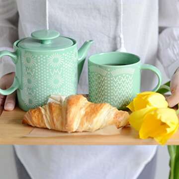 Now Designs Embossed Teapot, Radiant Design