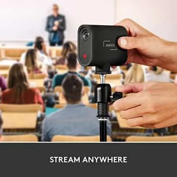 Logitech for Creators Mevo Start 3-Pack Wireless Live Streaming Cameras, for Multi-Camera HD Video,App Control and Stream via Smartphone or Wi-Fi