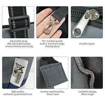 Portable Small Pet Dog Puppy Cat Travel Outdoor Carrier Carry Tote Bag (Dark Grey) - Go Shopping, Hiking, Walking, with Doggy