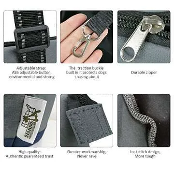 Portable Small Pet Dog Puppy Cat Travel Outdoor Carrier Carry Tote Bag (Dark Grey) - Go Shopping, Hiking, Walking, with Doggy