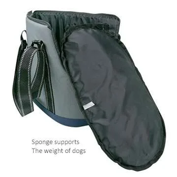 Portable Small Pet Dog Puppy Cat Travel Outdoor Carrier Carry Tote Bag (Dark Grey) - Go Shopping, Hiking, Walking, with Doggy