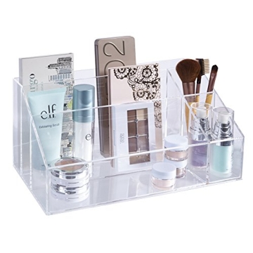 STORi Clear Makeup Palette and Brush Holder for Organization