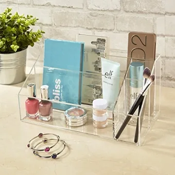 STORi Clear Makeup Palette and Brush Holder for Organization