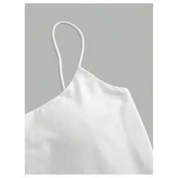 OYOANGLE Women's Spaghetti Strap Camisole with Bra