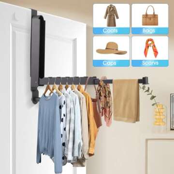 Over The Door Drying Rack - Foldable Space Saver Hanger