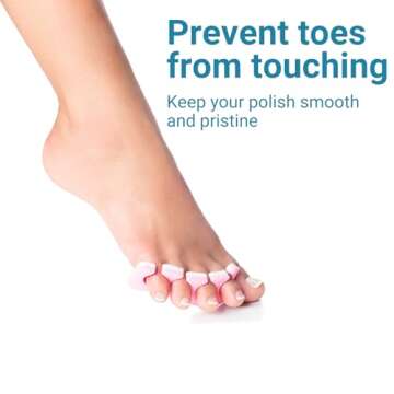 Toe Separators - Soft Two Tone Toe Spacers - Great Toe Cushions - Apply Nail Polish During Pedicure & Other Uses - Iridesi - 12 Pack