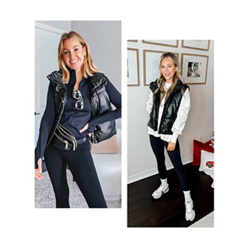 UANEO Elegant PU Leather Cropped Vest for Women