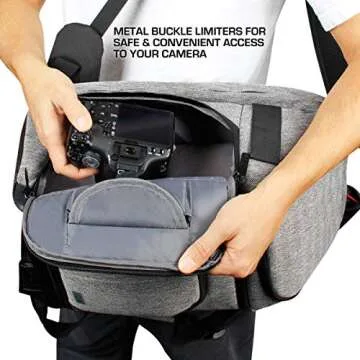 USA Gear DSLR Camera Backpack with Padded Dividers, Tripod Holder, Laptop Compartment, Rain Cover an...