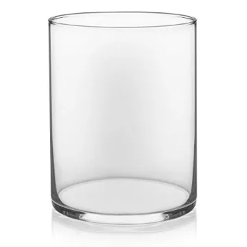 Floral Supply Online - 8" Tall x 5" Wide Cylinder Glass Vase and Flower Guide Booklet -for Weddings,...