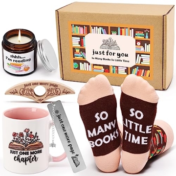 Tuitessine Book Lovers Gifts for Women Teacher Appreciation Gifts Box Inclueds Comfy Socks Mugs Book...
