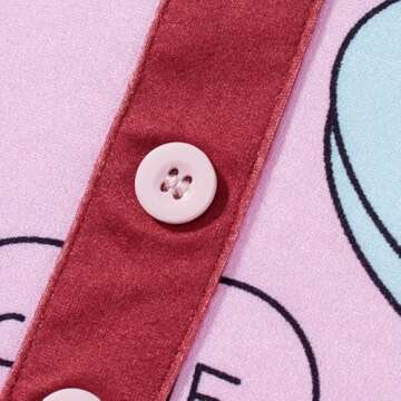 Seyurigaoka Mommy and Me Valentine's Day Pajamas Set Sweet Heart Print Matching Valentine Pjs for Mother Daughter Jammies (Women, A Funny Letter, S)