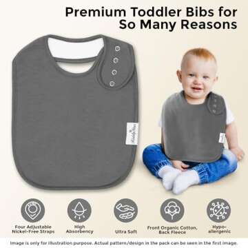 KiddyStar Baby Bibs for Boys & Girls - Organic Cotton Bibs, Bandana Bibs, Drool Bibs, Teething Bibs, Toddler Bibs - Gift