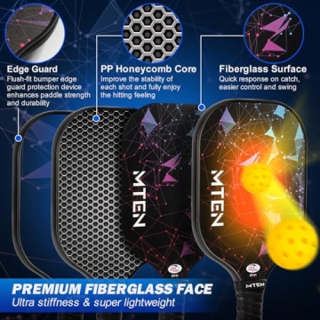 Lightweight Pickleball Paddles Set for Family Fun and More