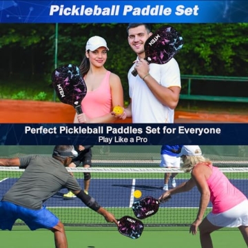 Lightweight Pickleball Paddles Set for Family Fun and More