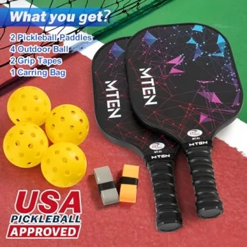 Lightweight Pickleball Paddles Set for Family Fun and More
