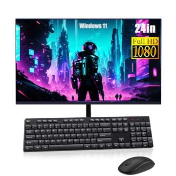 Dell Optiplex 5060 SFF Desktop Computer PC with 24" FHD Computer Monitor, 32GB Ram, 1TB SSD, Core i5...