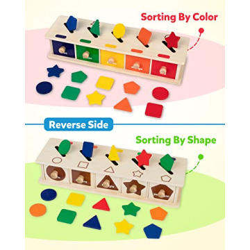 Coogam Educational Color Shape Sorting Box for Toddlers
