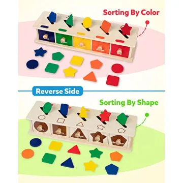 Coogam Educational Color Shape Sorting Box for Toddlers